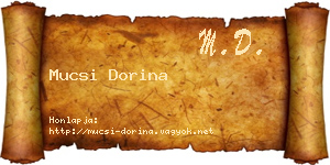 Mucsi Dorina névjegykártya