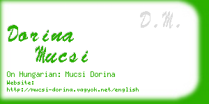 dorina mucsi business card